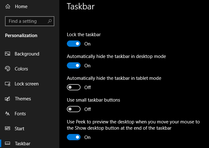 Windows 10 Taskbar Not Hiding